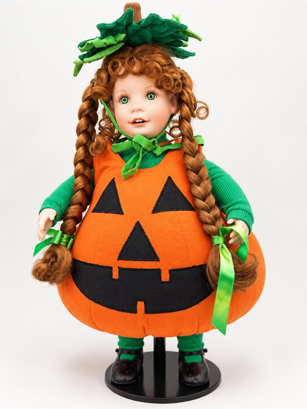 🎃vintage Lil' Punkin Porcelain Doll by artist Laura Cobabe🍁🎃
